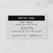 Harness Racing Grunge Visitekaartje (Achterkant)