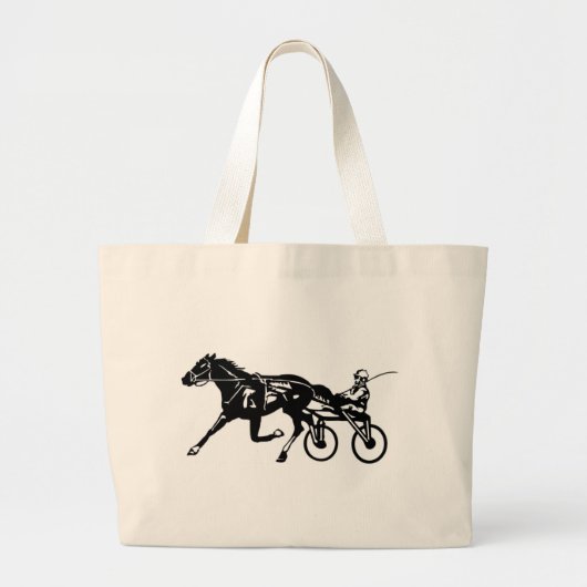 Harness Racing Horse Grote Tote Bag (Voorkant)