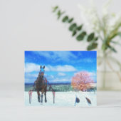 Harness Racing Horse Holiday Kaart (Staand voorkant)
