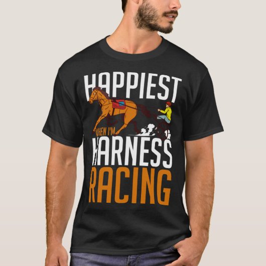 Harness Racing Horse Race Track Racer Trotting Hor T-shirt (Voorkant)