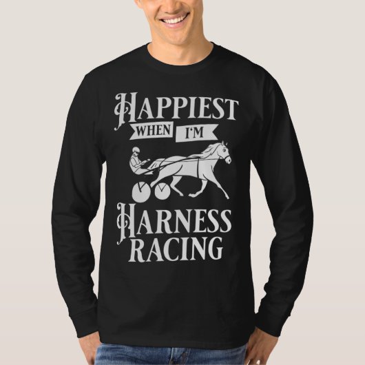 Harness Racing Horse Race Track Racer Trotting Hor T-shirt (Voorkant)