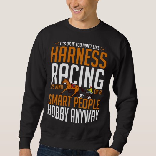 Harness Racing Horse Race Track Racer Trotting Hor Trui (Voorkant)