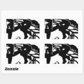 Harness Racing Horse Rechthoekige Sticker (Vel)