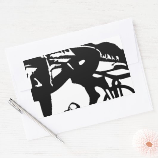 Harness Racing Horse Rechthoekige Sticker (Envelop)