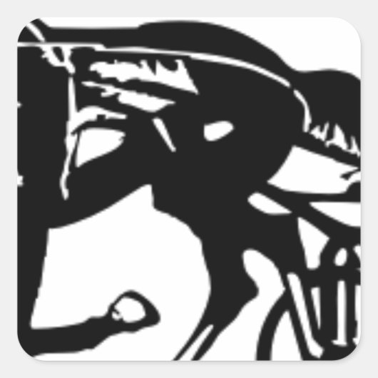 Harness Racing Horse Vierkante Sticker (Voorkant)