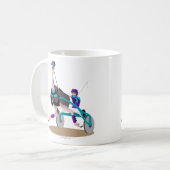 Harness Racing Ostrich Koffiemok (Voorkant links)