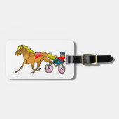 Harness Racing paard en bestuurder Bagagelabel (Voorkant horizontaal)