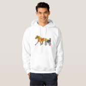 Harness Racing paard en bestuurder Hoodie (Voorkant volledig)