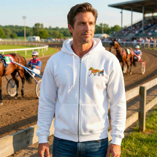 Harness Racing paard en bestuurder Hoodie