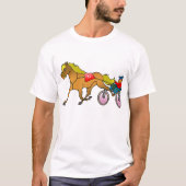 Harness Racing paard en bestuurder T-shirt (Voorkant)