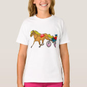 Harness Racing paard en bestuurder T-shirt (Voorkant)