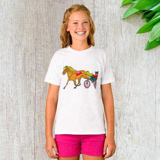 Harness Racing paard en bestuurder T-shirt