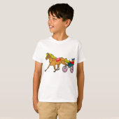 Harness Racing paard en bestuurder T-shirt (Voorkant volledig)