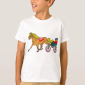 Harness Racing paard en bestuurder T-shirt (Voorkant)