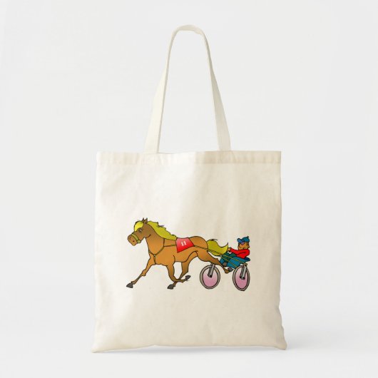 Harness Racing paard en bestuurder Tote Bag (Voorkant)