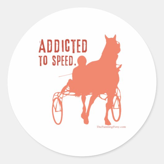 Harness Racing Ronde Sticker (Voorkant)