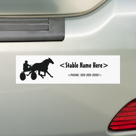 Harness Racing Standaard Logo Bumpersticker (Op auto)