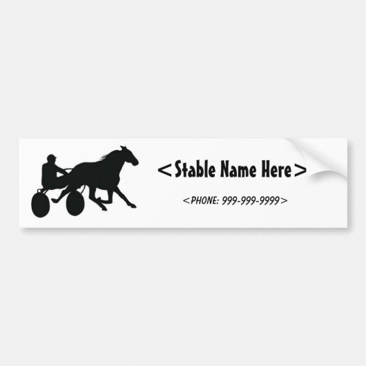 Harness Racing Standaard Logo Bumpersticker (Voorkant)