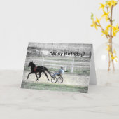 Harness Racing, Verjaardag Kaart (Gele Bloem)