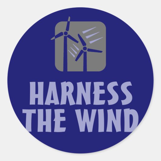 Harness the Wind (3) Ronde Sticker (Voorkant)
