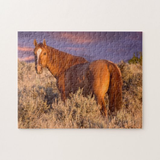 Harney County Wild paard staat alert Legpuzzel (Horizontaal)