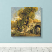 Harnham Gate, Salisbury, c.1820-21 (olie op doek) Canvas Afdruk (Insitu (Houten vloer))