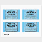 Harnonica Licentie rechthoekige sticker (Vel)