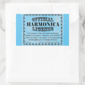 Harnonica Licentie rechthoekige sticker (Tas)