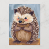 Harold de egel | Cute dier aquarel Briefkaart (Voorkant)