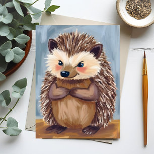 Harold de egel Cute dier aquarel Briefkaart