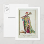 Harold, koning van Denemarken uit de "Receuil des  Briefkaart (Voorkant / Achterkant)