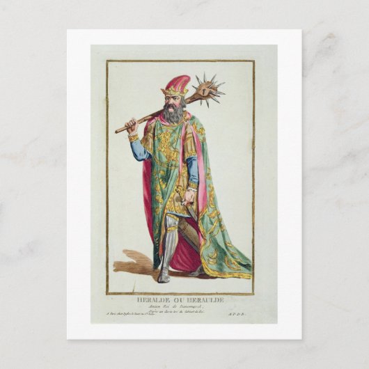 Harold, koning van Denemarken uit de "Receuil des  Briefkaart (Voorkant)