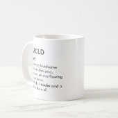 Harold naam, Bewerkbare naam, Aangepaste naam Koffiemok (Voorkant links)