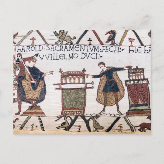 Harold swearing oath on holy relics briefkaart (Voorkant)