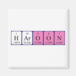 Haroon periodieke table name magnet