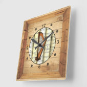 Harp ~ 3 Dimensional ~ Folk Art Box ~ ~ Vierkante Klok (Hoek)