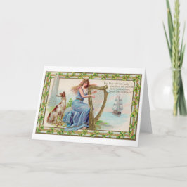 Harp and Dog, Shamrock, St. Patrick's Day,  Kaart