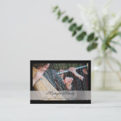 Harp and Flute Elegant Music Visitekaartje (Staand voorkant)