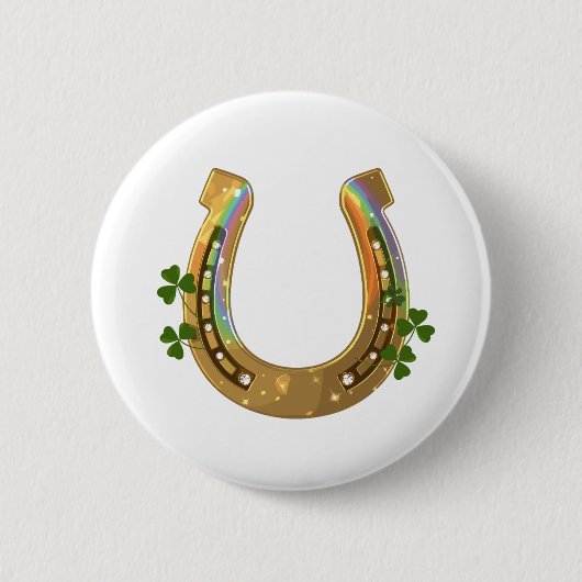 Harp And Shamrocks Ronde Button 5,7 Cm (Voorkant)