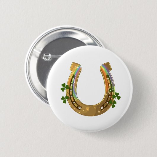 Harp And Shamrocks Ronde Button 5,7 Cm (Voorkant /achterkant)