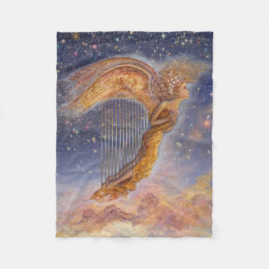 Harp Angel Fleece Throw (Voorkant)