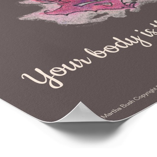 Harp Art Poster Khalil Gibran Quote (Hoek)