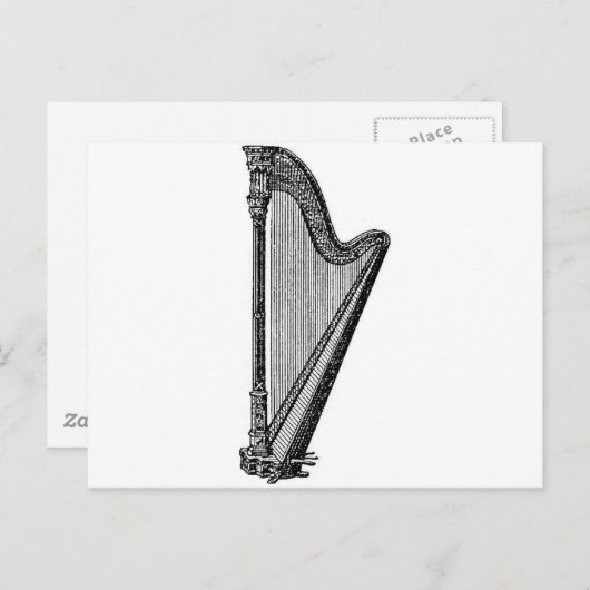 Harp Briefkaart (Voorkant / Achterkant)