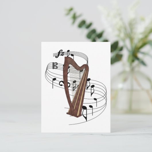 Harp Briefkaart (Staand voorkant)