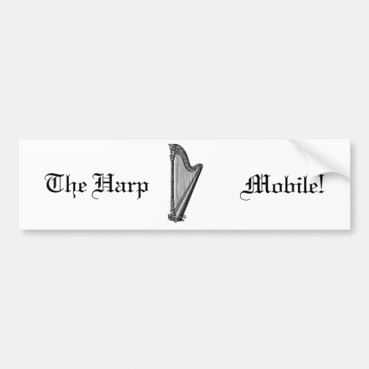 Harp Bumpersticker (Voorkant)