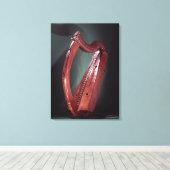 Harp Canvas Afdruk (Insitu (Houten vloer))