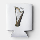 Harp cartoon illustratie blikjeskoeler (Achterkant)