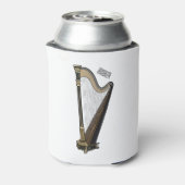 Harp cartoon illustratie blikjeskoeler (Blikje Achterkant)