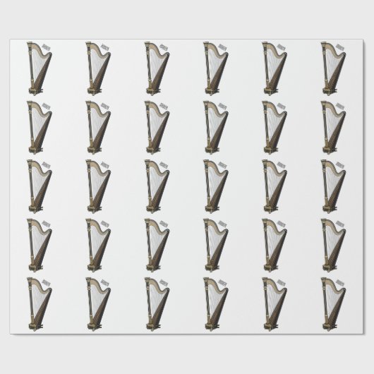 Harp cartoon illustratie cadeaupapier (Vlak)