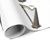 Harp cartoon illustratie cadeaupapier (Rol Hoek)